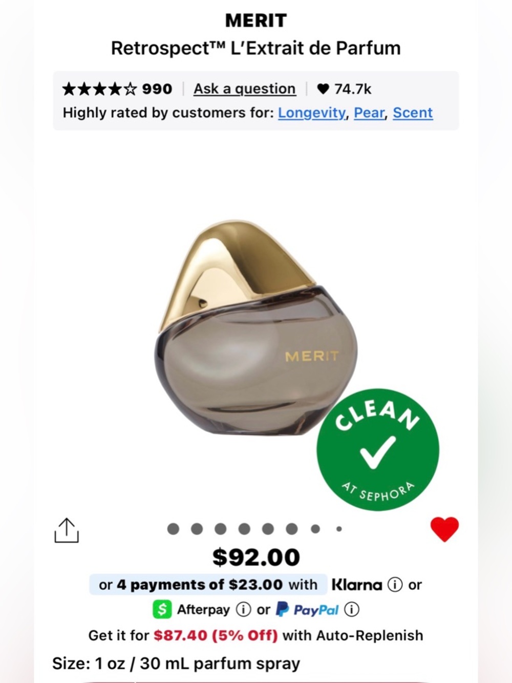 Retrospect L'Extrait de Parfum — Elegant Gold & Smoke Bottle